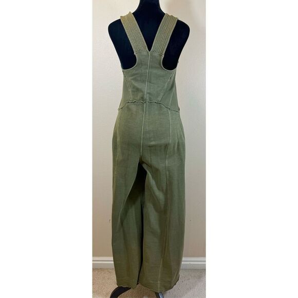 Daily Practice by Anthropologie Palmra Moss Green Wide Leg Jumpsuit Romper XXS - Picture 6 of 15
